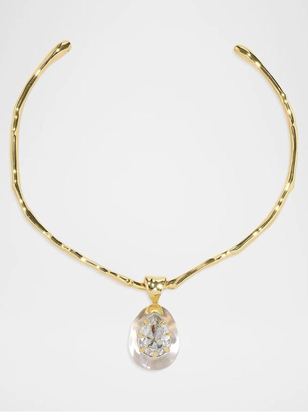 Alexis Bittar Bonbon Crystal Teardrop Lucite Collar Necklace - Clear